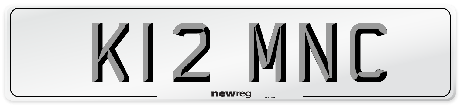 K12 MNC Number Plate from New Reg